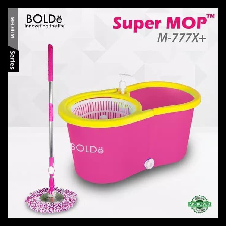 Big Sale Alat Pel Super Mop Bolde M-777X+ (Botol + Lubang Drainase) - Asli Barang Bagus