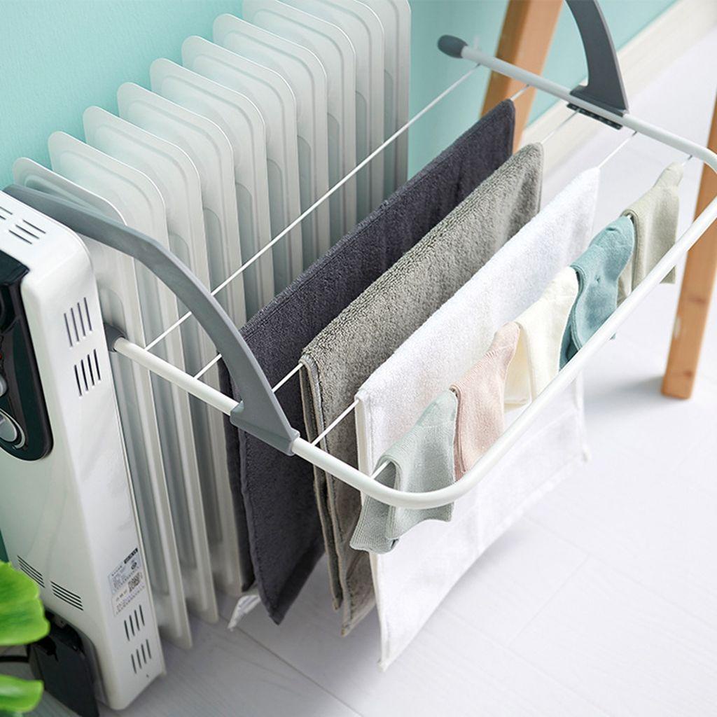 [Elegan] Rak Baju 5rel Bar Grey Tipe Gantung Rumah Adjustable Lipat Tempat Laundry