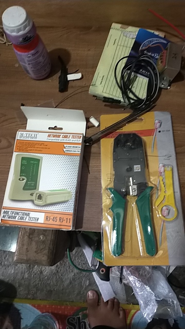 Paket Tang Crimping Tool Rj45 Dan Lan Tester