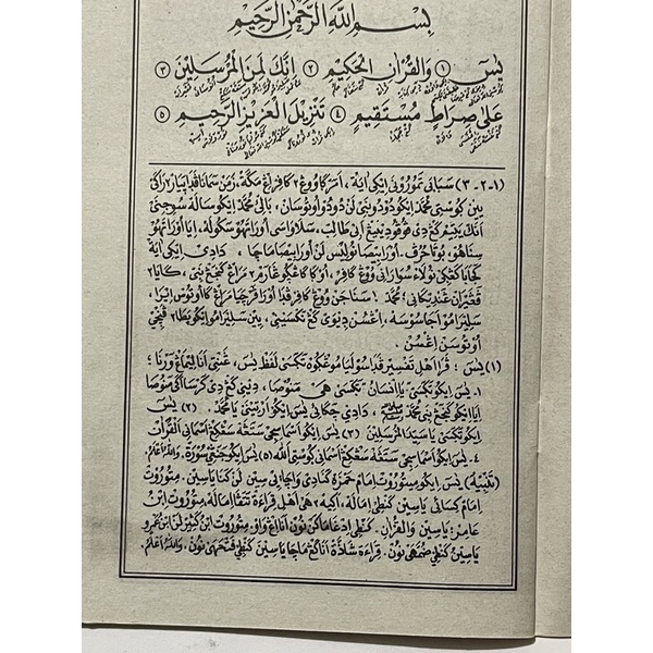 Tafsir Surat Yasin Terjemah Jawa Pegon KH Musthofa Bisyri