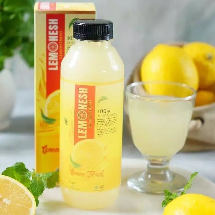 Sari Lemon Lemonesh Original Pure Lemon 500 ml | Jus Lemon Untuk Pelangsing | Sari Lemon Bio Gold