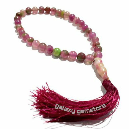 Tasbih Batu Ruby Tanzania Original 33 Butir