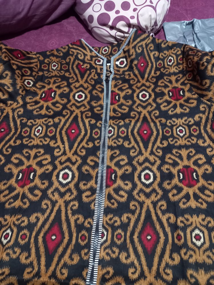 Batik Tunik Shibori Terbaru Size M-3l / Hrb026 Yelbor Navbor / Tunik Batik Katun