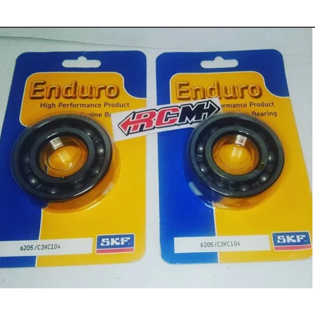 BEARING LAKER LAHER KRUK AS KREK AS CRANKSHAFT CRANK SHAFT SKF ENDURO C3 FIZR F1ZR FIZ-R FORCE1 FORCE ONE FORCE 1 FISR FIS R F1SR F1S R ALFA CHAMP TORNADO SATRIA 2 TAK C3 6205 2 biji