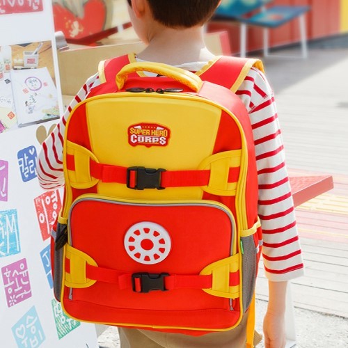 Tas sekolah anak karater superhero led / Backpack Small Ironman