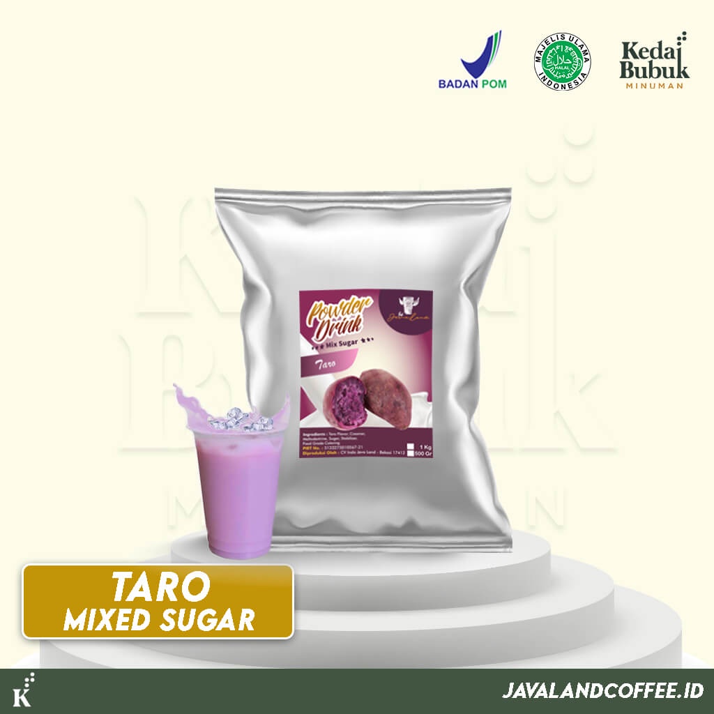 

Javaland Bubuk Minuman Rasa TARO MIX SUGAR -1KG / Premix Gula | Bubble Powder Drink Boba