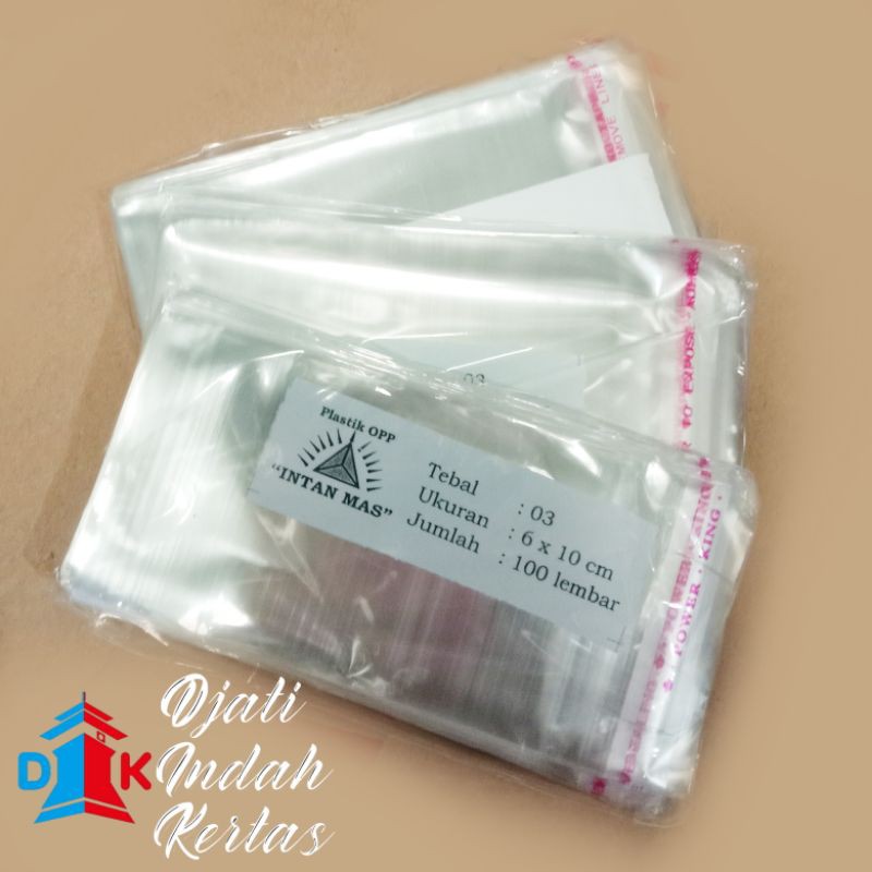 POTONGAN HARGA!!! Plastik OPP 6 x 10 cm Seal - Lem 1000 lembar