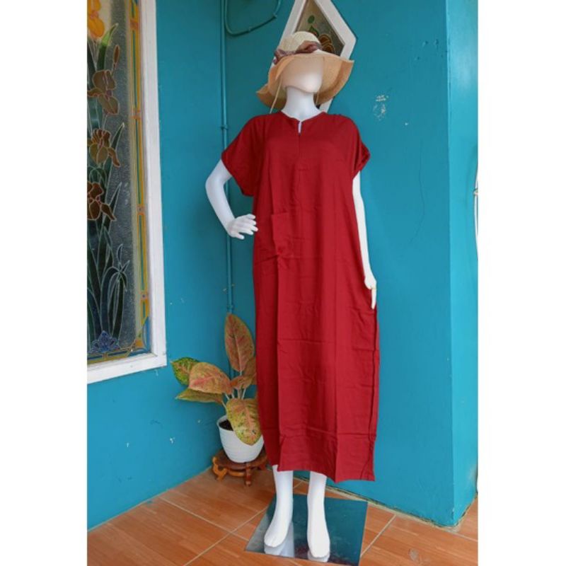 Daster Habel/HISBI Long BUSUI Panjang Semata Kaki Bahan Rayon Premium-Hisbi twill busui 28