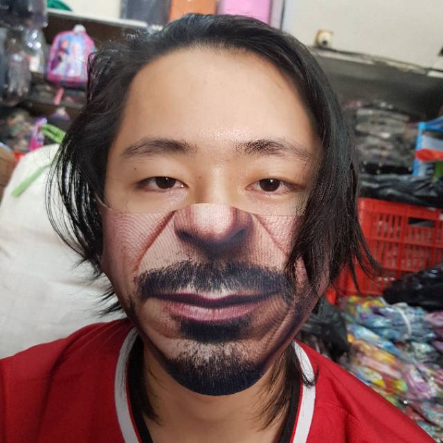 Masker Scuba Ukuran Dewasa Motif Wajah Motif Mulut Motif Gambar Mulut Dan Muka Printing Premium
