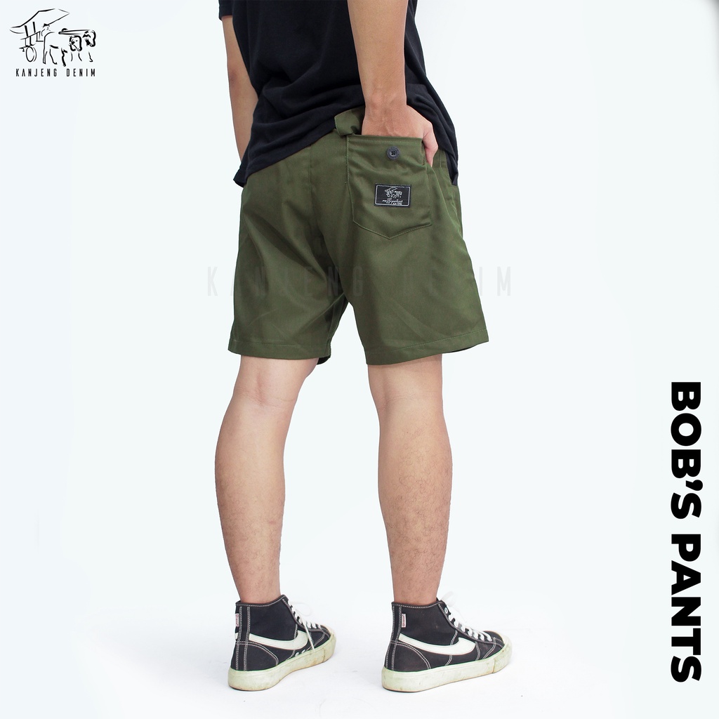 KANJENG DENIM| CELANA PENDEK BOB'S PANTS/SWEET PANTS DARK ARMY