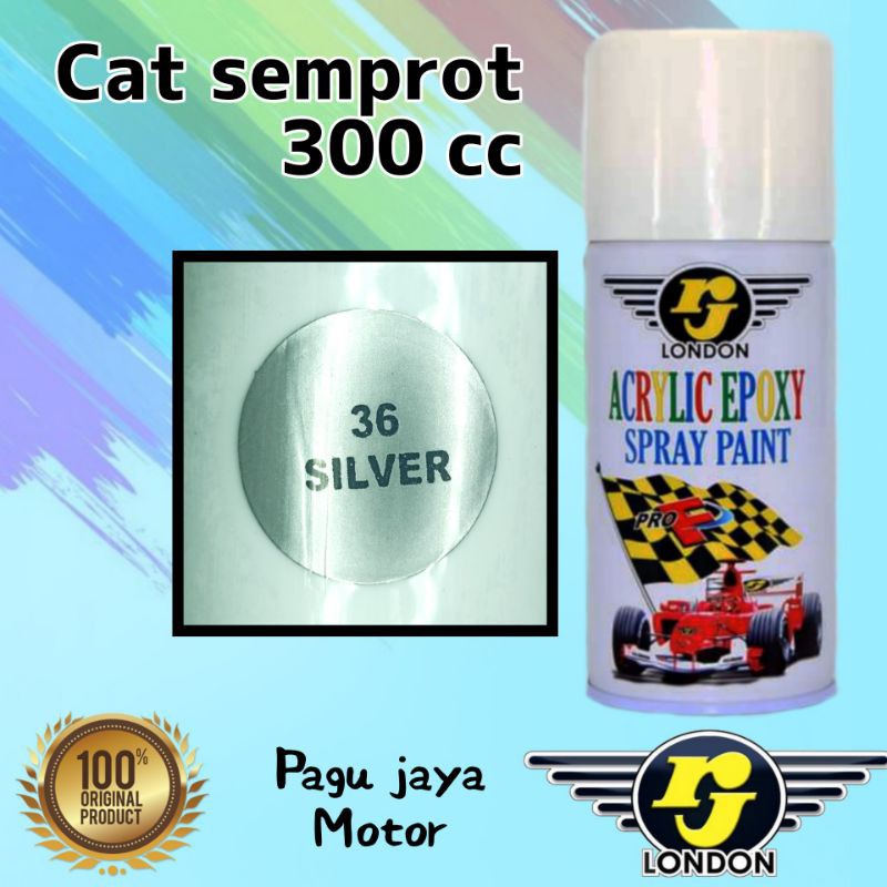 pilok pilox 300ml silver rj london cat semprot spray paint