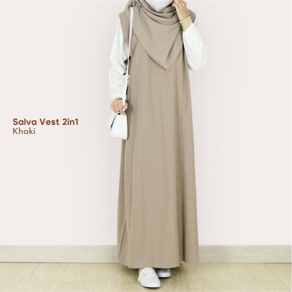 Mininos Salva Long Vest 2in1 Setelan Remaja Muslimah