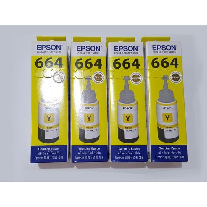 Epson Original Ink Tinta T6644 T 6644 664 Yellow Kuning