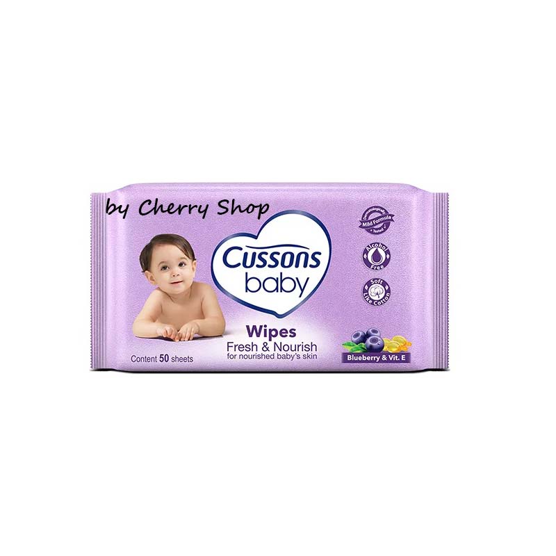 [10S+10S | 45S | 45S+45S | 50S+50S] [BPOM] Tisu Basah Cussons Baby Wipes 50s | Promo Tissue Tisu Basah Cusson Baby Wipes