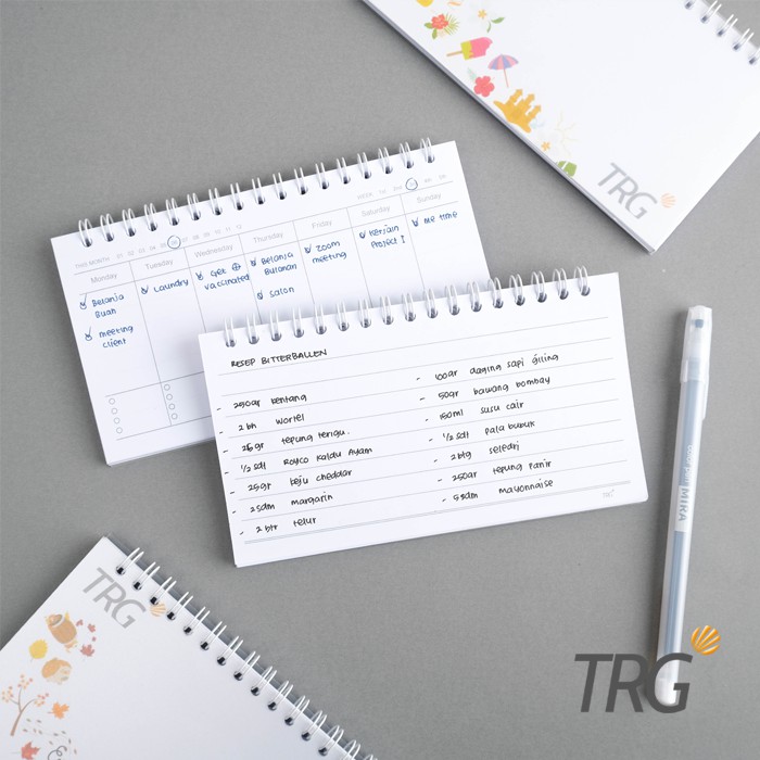 

TRG - Buku Tulis Catatan All Season Clear Cover Spiral Weekly Planner Notebook TRG