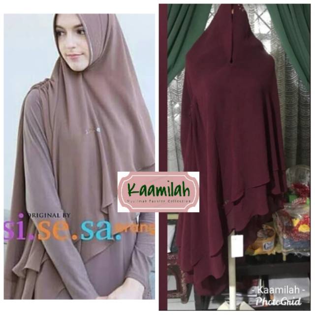 NEW Qanya Khimar by SiSeSa (READY STOCK)Swarosvki Pad MAROON