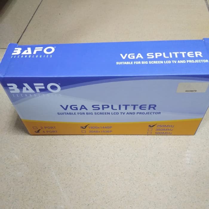 Bafo VGA Splitter 4Port 250Mhz