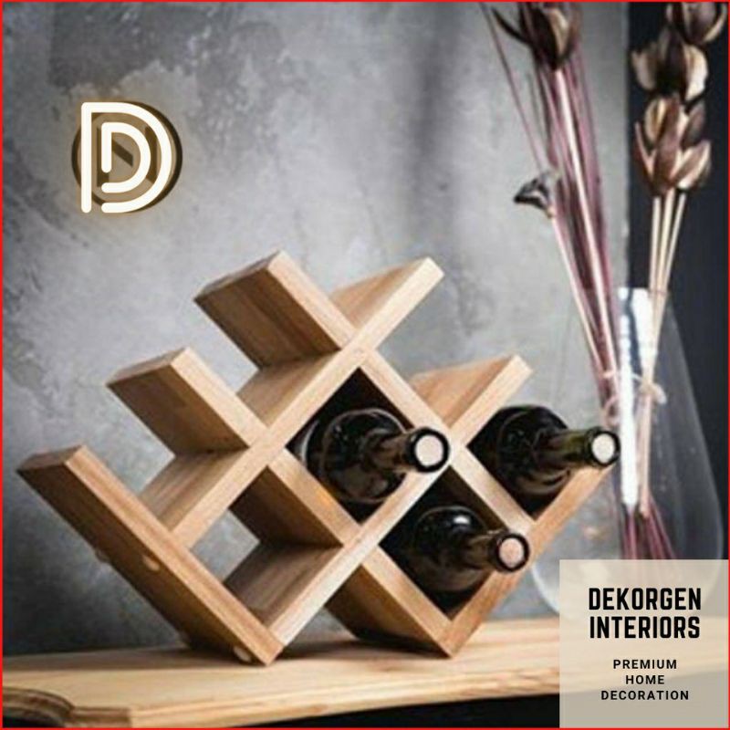 Rak botol Rak wine Rak kayu Rak dinding Rak meja Rak hiasan