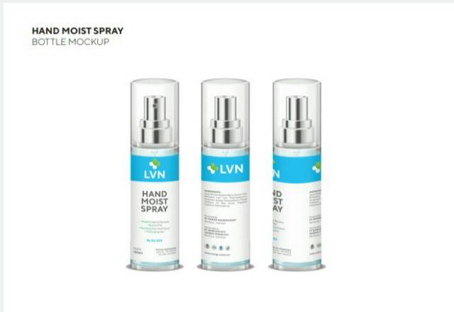 Download Lvn Hand Moist Spray Gel Handsanitizer Shopee Indonesia PSD Mockup Templates