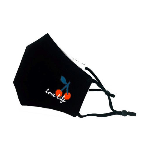 

La Floret 1 pc MC 25 CHERY BLACK Masker Kain Non-Medis 3 ply