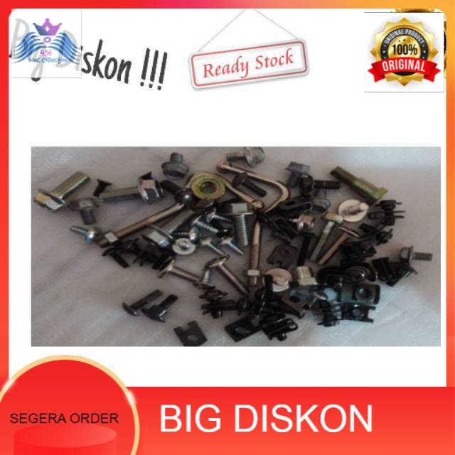 Baut baud skrup mur karet bosh set full body bodi depan belakang Honda Supra x 125 4tak