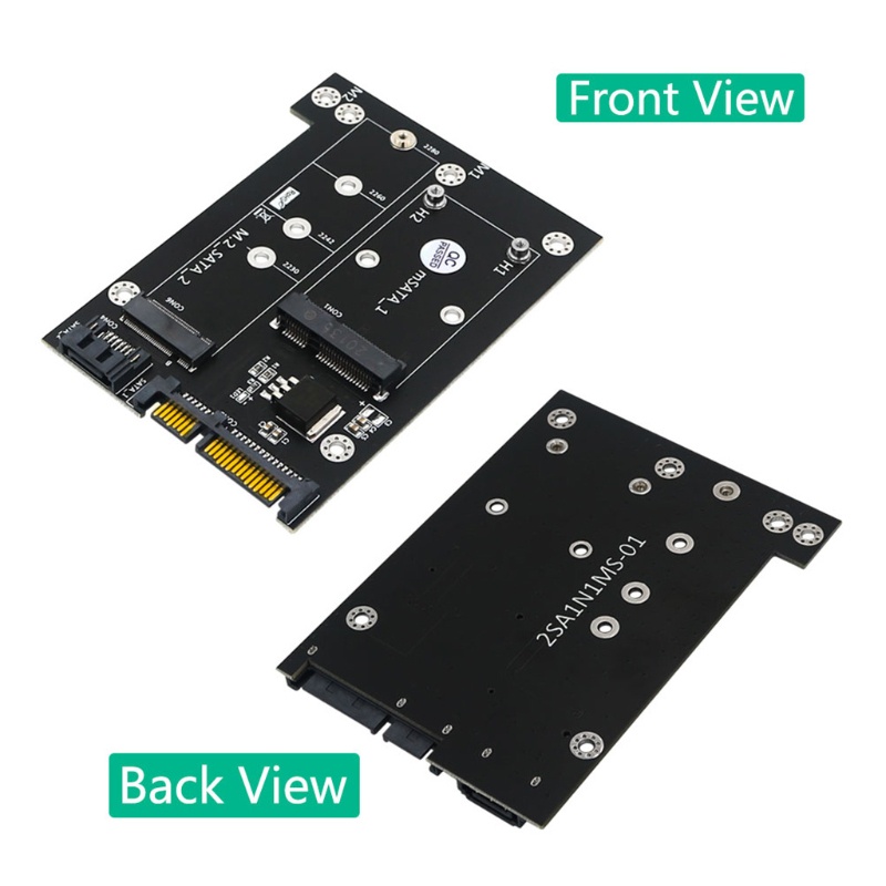 Btsg mSATA Atau Untuk M.2 Ke Dual 3.0in Adapter Board 2-in-1 NGFF Atau mSATA Converter Reader Card Mendukung NGFF B Untuk Ke