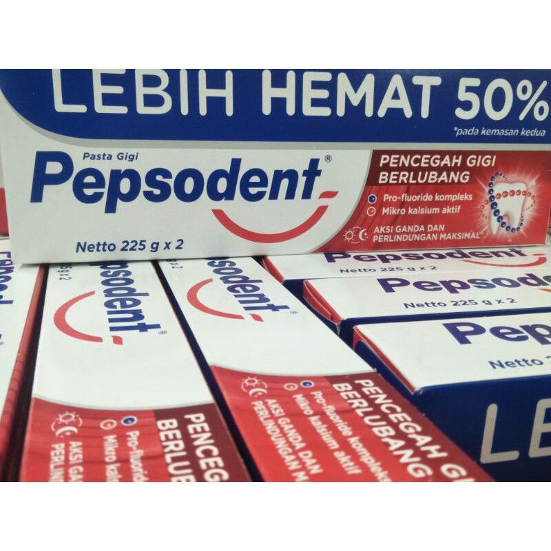 PEPSODENT PENCEGAH GIGI BERLUBANG 225GR - ODOL PEPSODENT - PEPSODENT 225 - PASTA GIGI - ODOL