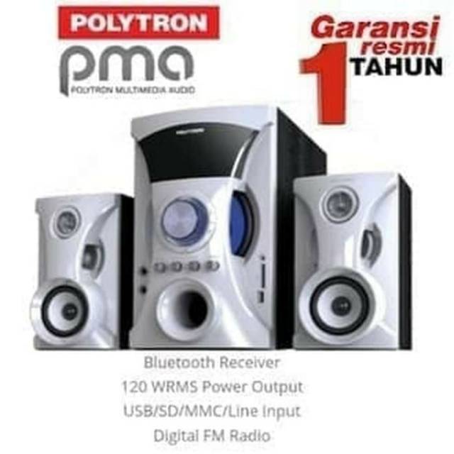 Polytron Multimedia Audio PMA 9525 Bluetooth Speaker Subwoofer Aktif