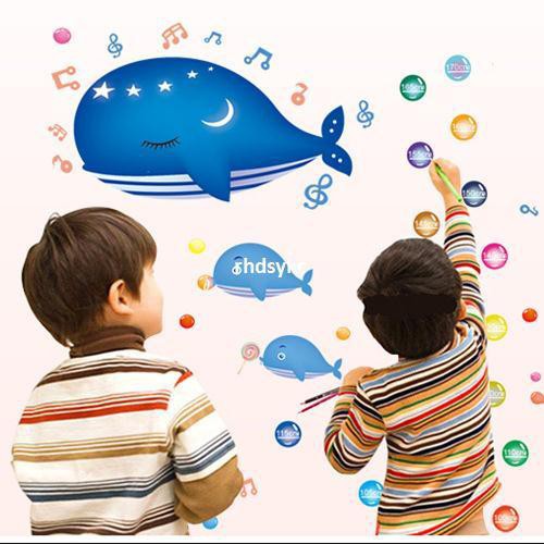AURA - Wall Sticker Dinding Kamar Anak - Stiker Dinding - Dekorasi Dinding - Sticker Sleeping Whale