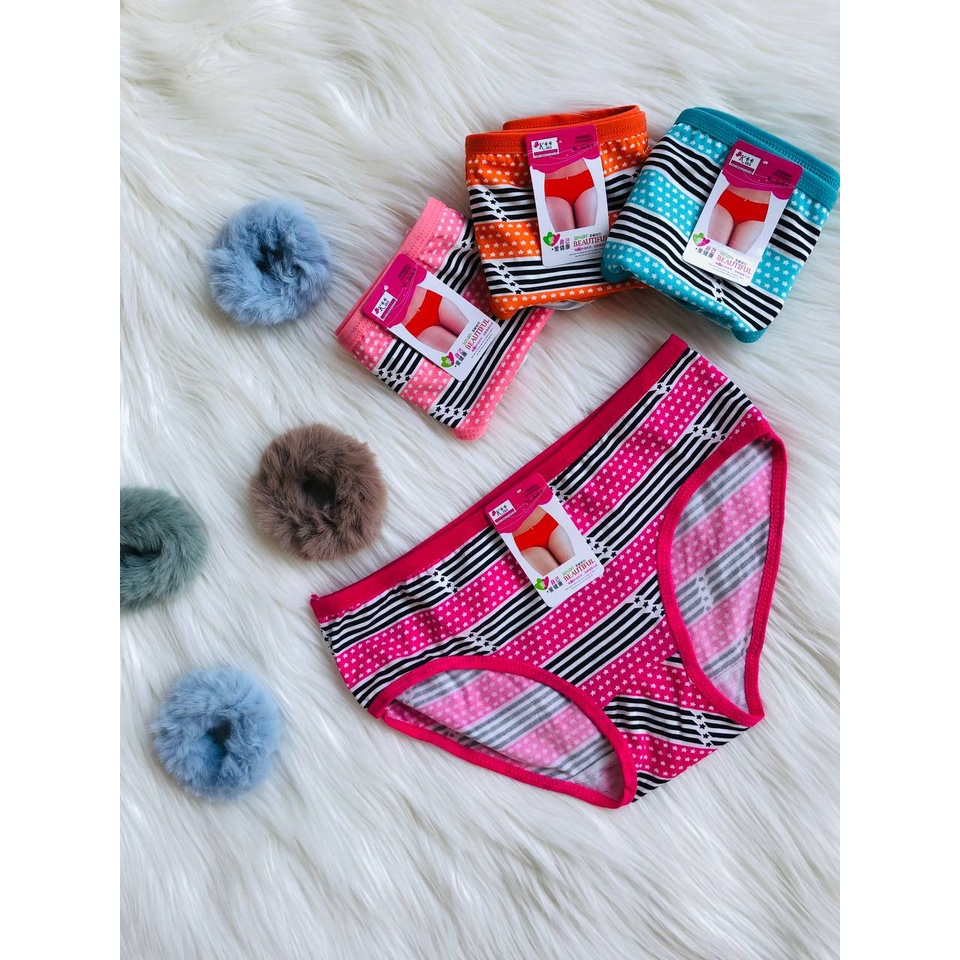 YAGOO - Celana Dalam Wanita Motif  Polos Undies Polyster Import CD55