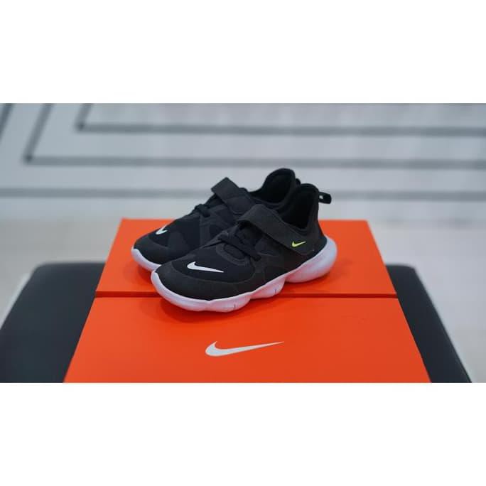 Nike Free Rn 5.0 Little Kids Black White 100% Original X18 Premium Harga Grosir