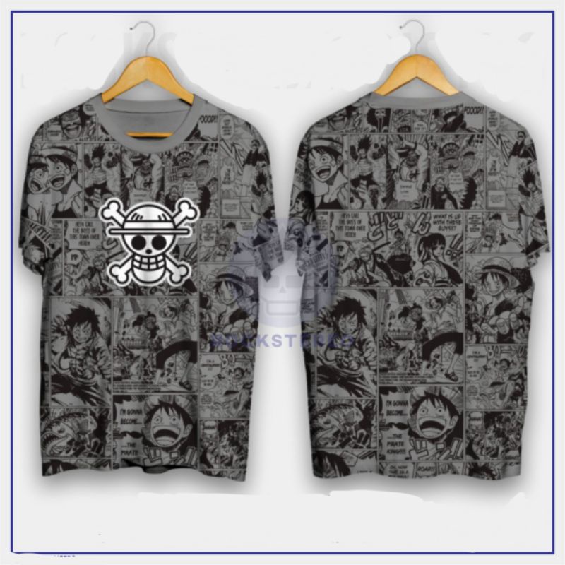 [LIMITED EDITION] T-shirt Manga One Piece Full Print Kaos Komik Anime Baju Distro Murah