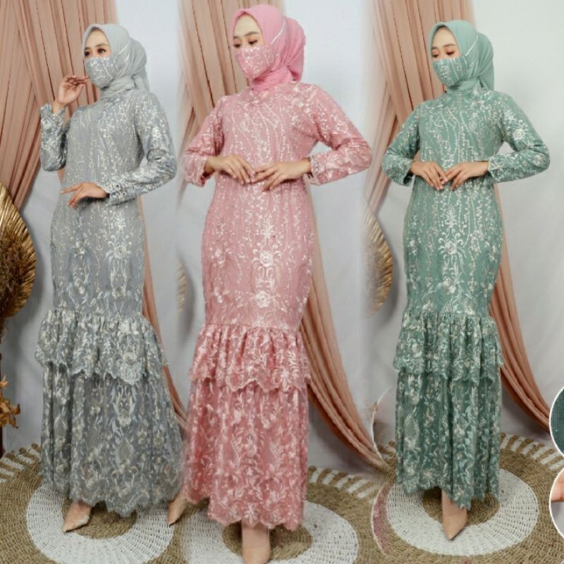 PRODUK ORIGINAL/GAMIS ANDIN/GAMIS TULLE MODERN/BY ALETA