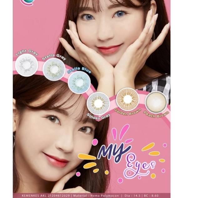 ℮ Softlens My Eyes NORMAL 14.5mm / Soflense Soflens My Eye Myeyes - Stella Blue ✲