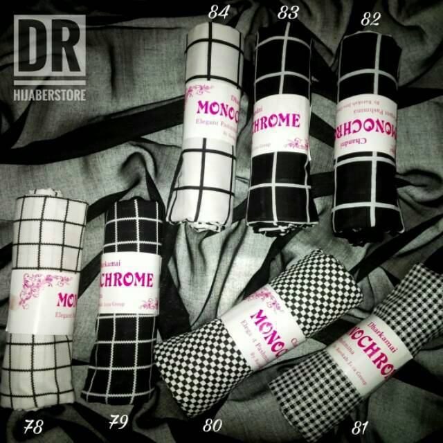 Hijab / Jilbab Segiempat / Square / Monochrome