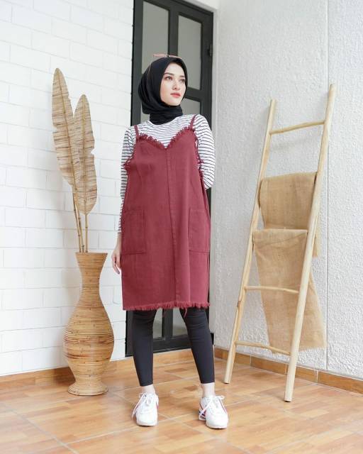 ZAKIA OVERALL RAWIS-Overal midi WARNA pj71 ld 92cm