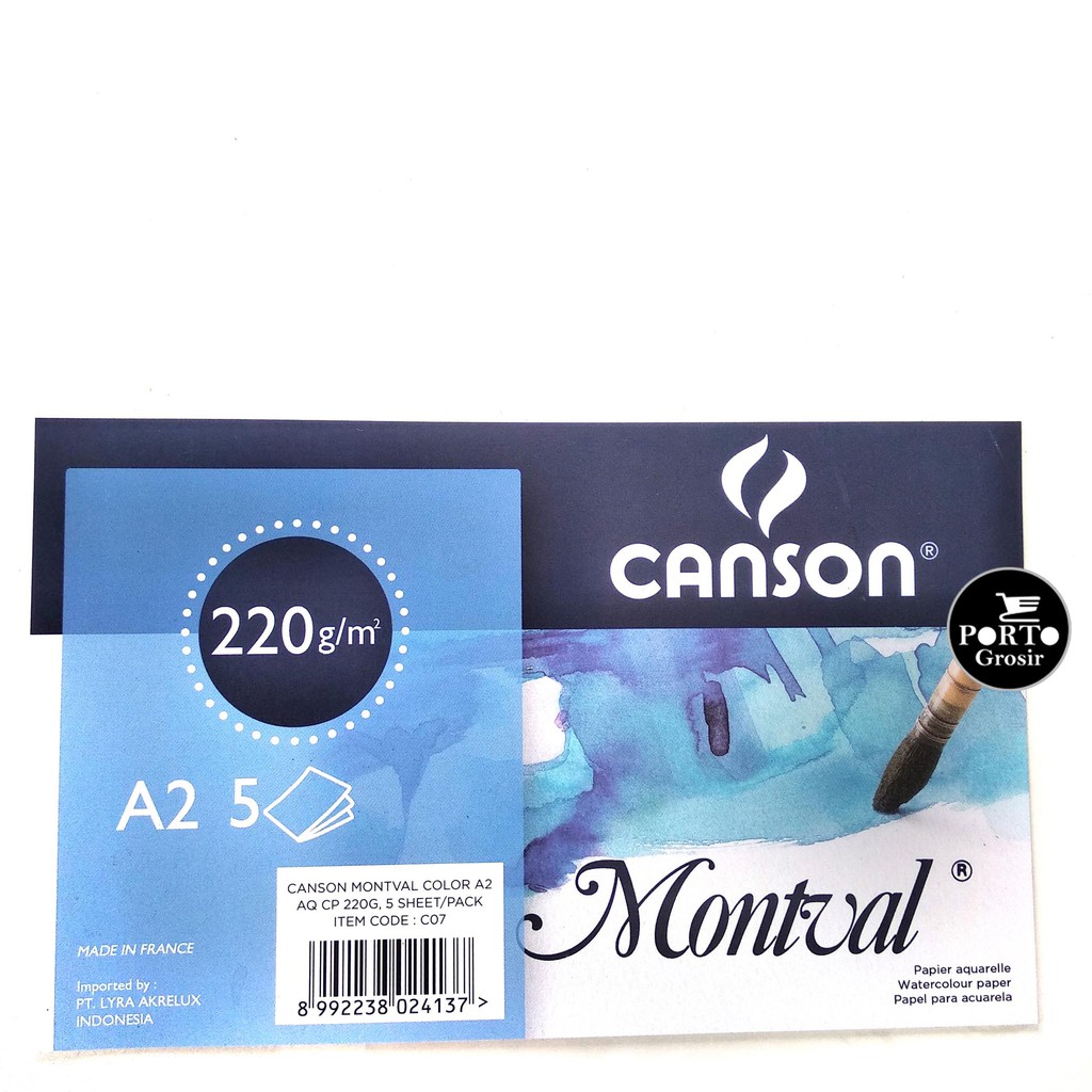 

Canson Montval 220 Gsm A2 Kertas Gambar Cat Air Watercolor Paper