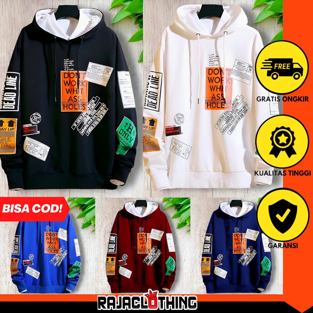 RCL - DON'T WORK - Sweater Hoodie Pria Remaja Dewasa Kekinian Bahan Fleece Jaket Cowok Keren