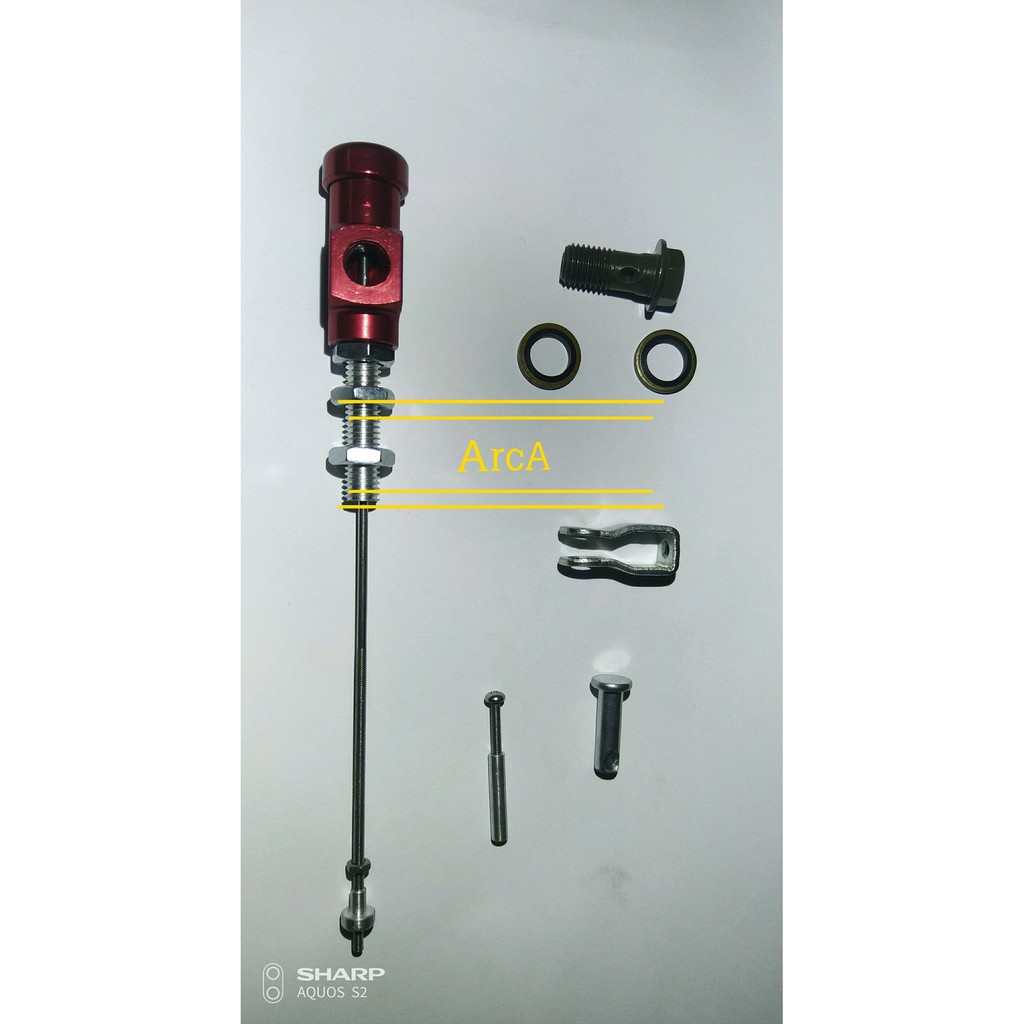 kopling hidrolik stut slave bawah  warna merah