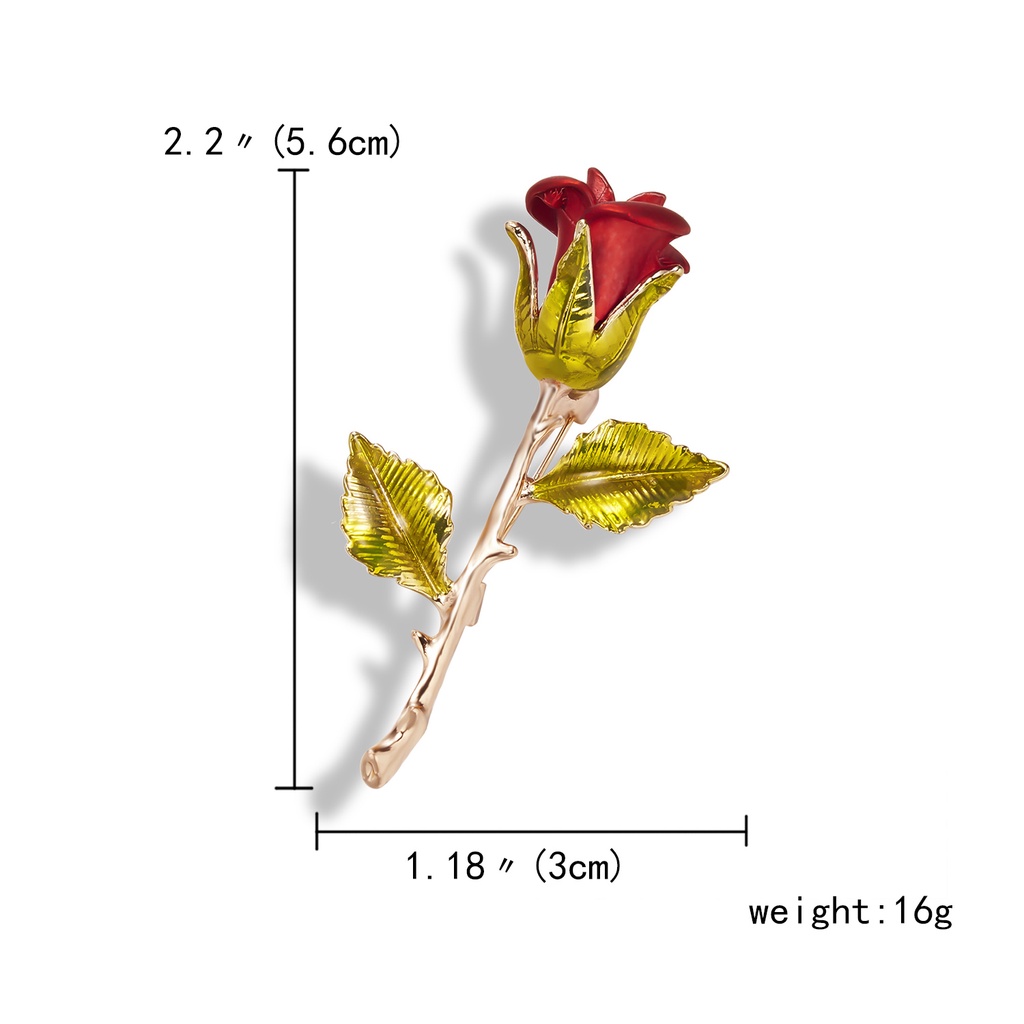 Bros Bentuk Bunga Mawar Warna Merah Untuk Hadiah