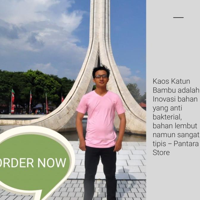 Kaos Polos Katun Bambu V Neck (Cotton Bamboo Tshirt)