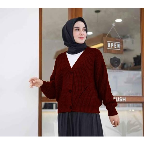 TokoMilkan - Cardigan Premium Wanita WILMA Cardy Bahan Rajut