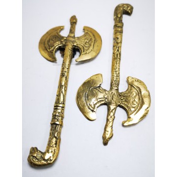 Koleksi Antik Pusaka Kapak 2 Mata Kuningan Barang Antik