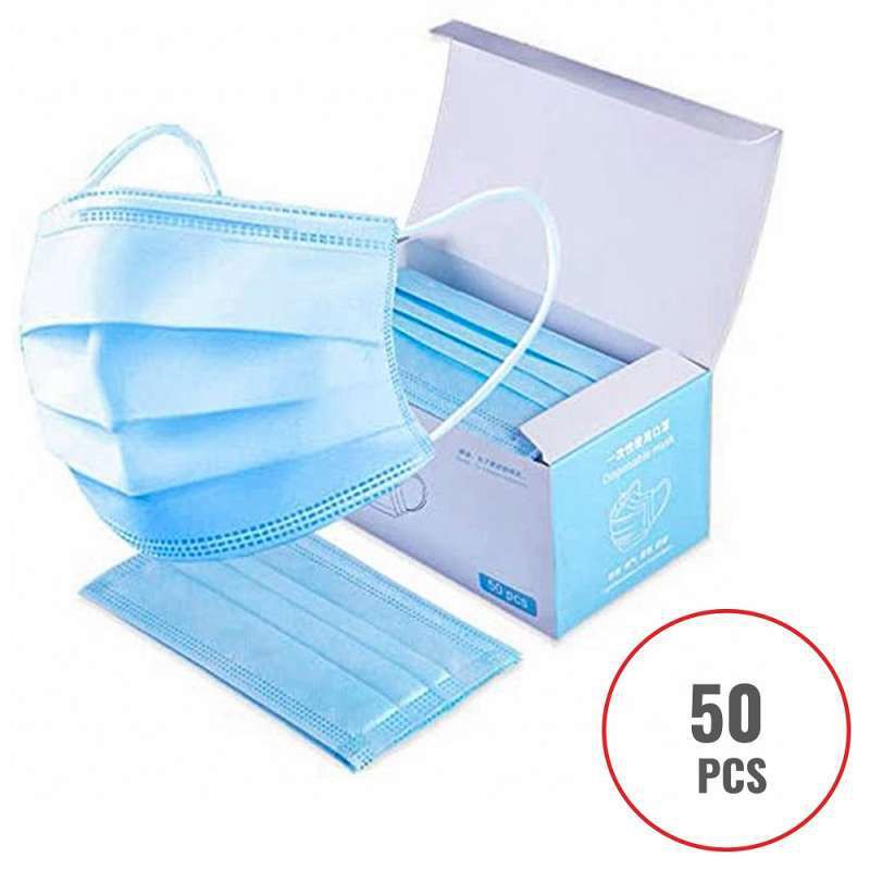 Masker 3ply - Disposable Face Mask 3play - 50 pcs - BOX