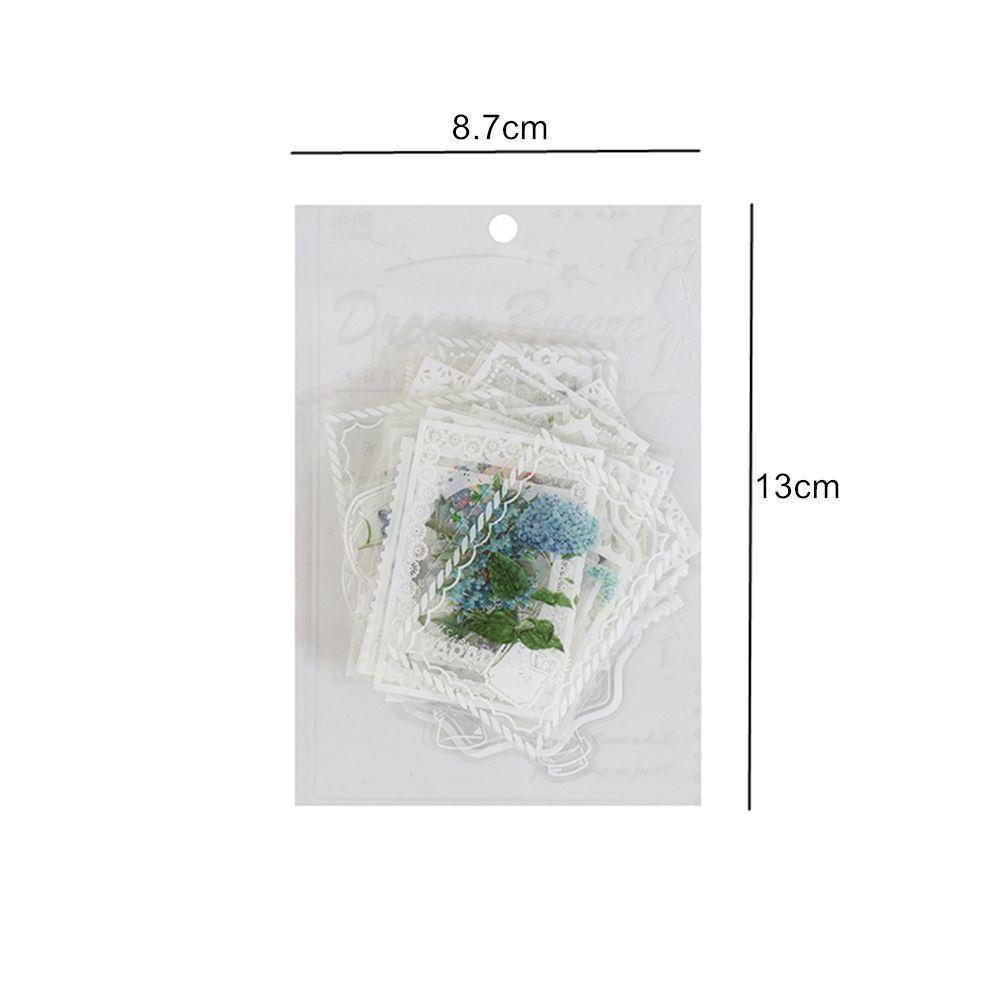 R-flower 60pcs Stiker DIY Craft Label Nature Messenger Alat Tulis Diary Stiker PET