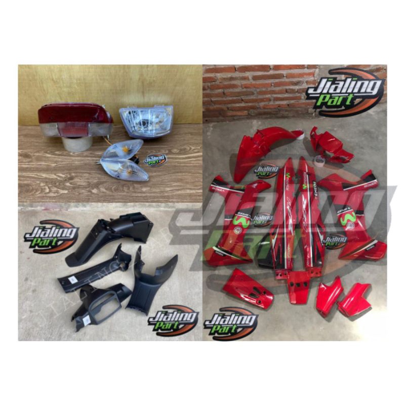 Paket full set cover body Yamaha Fiz R movistar merah full set body halus dan body kasar Fiz R movis