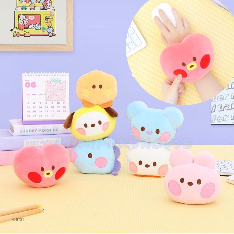 BT21 MININI WRIST CUSHION MOUSE BT21 MOUSEPAD BANTAL TANGAN SOFT CUSHION