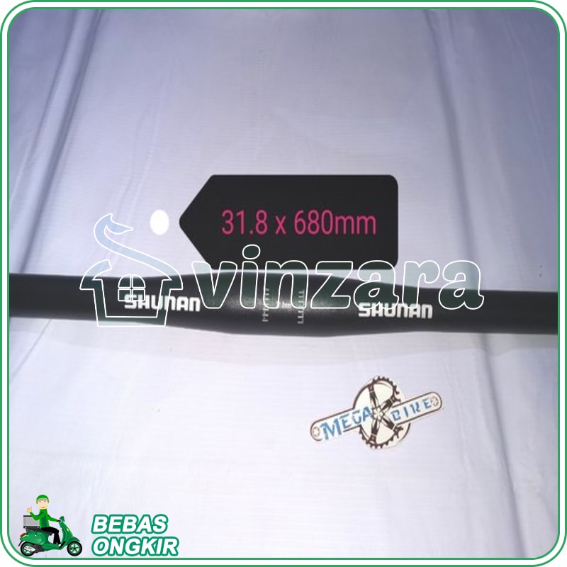 Handlebar SHUNAN 680 mm 31.8 flat oversize 31 8 handle bar ALLOY SEPEDA MTB XC Dh Dj STANG mirip spa