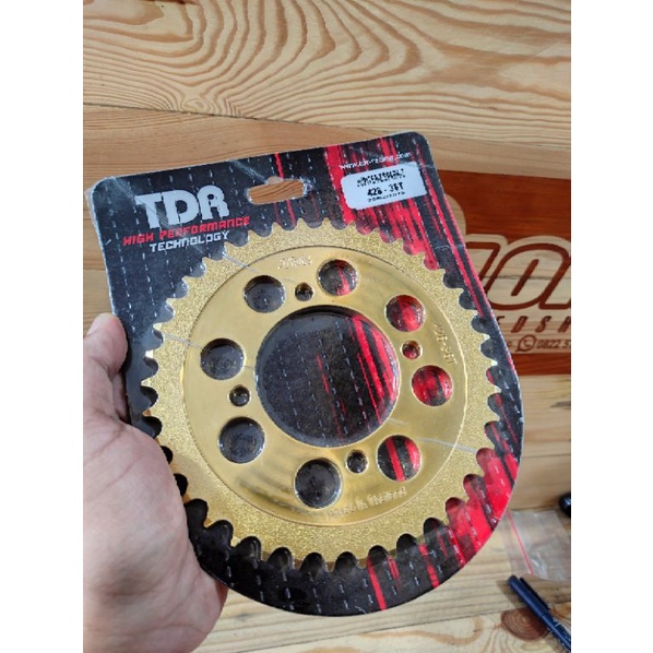 Gir Gear Belakang TDR Gold Yamaha Jupiter Rxking Fizr F1zr 428 33 34 35 36 37 38 39 40 41-428-38 Gold