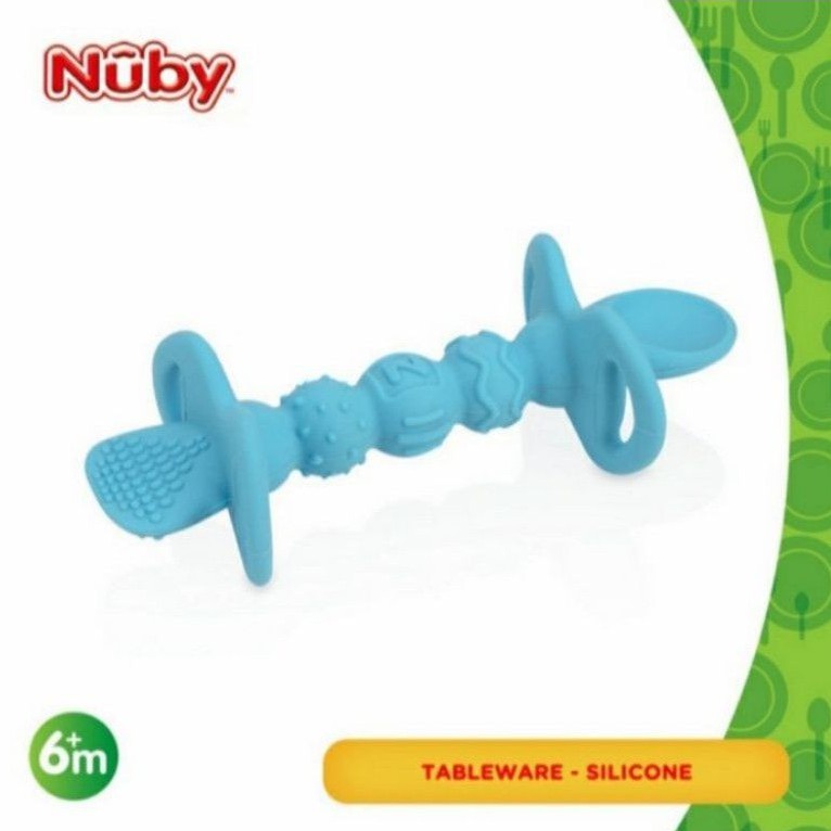 NUBY Dipeez Spoon All Silicone Baby Spoon Sendok Bayi BLW Self Feeding